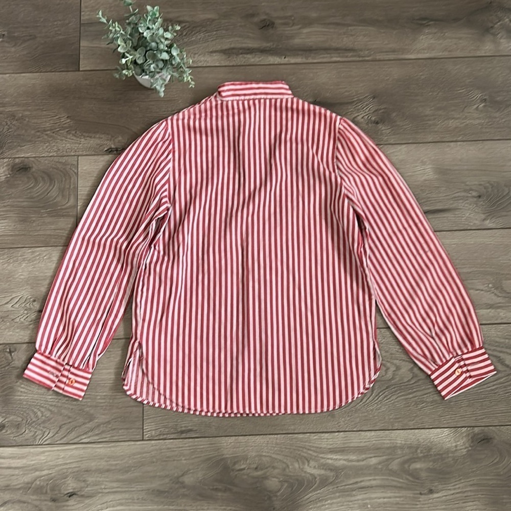 Vintage RoVel of California Red and White Striped Button-Up Blouse - Picture 6 of 8